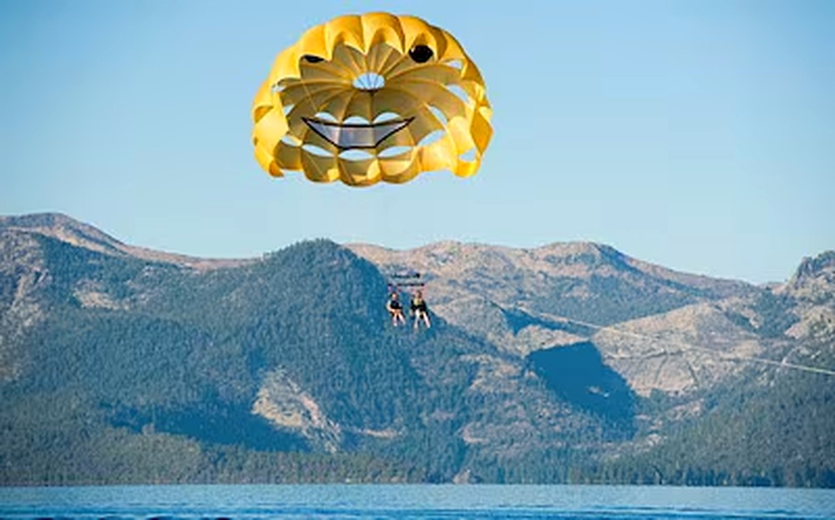 Zephyr Cove Parasailing parasailing at Zephyr Cove